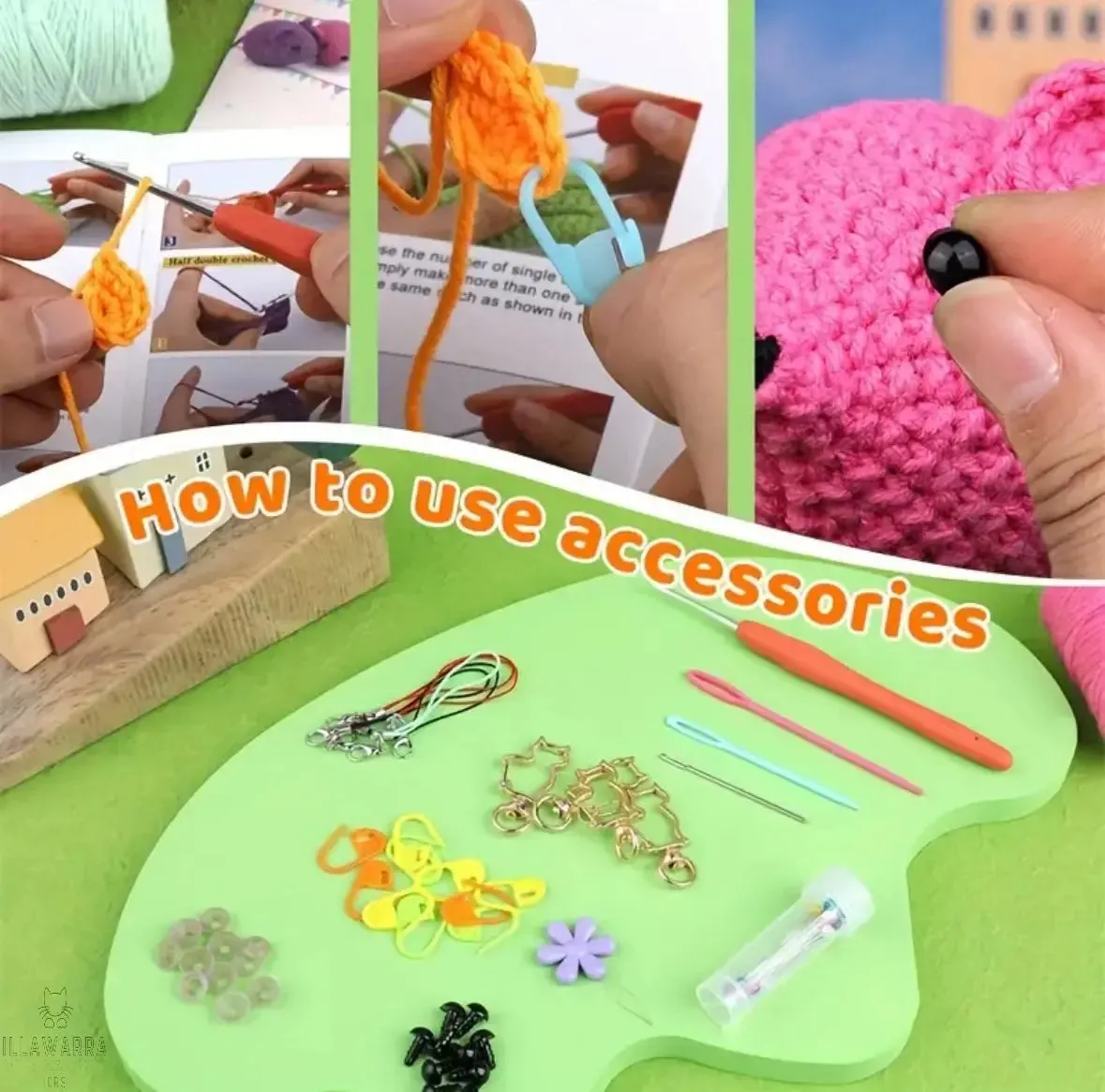 7pcs Cat Toy Crochet Knitting Kit - Mice
