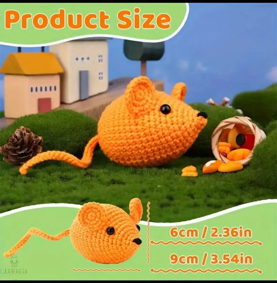 7pcs Cat Toy Crochet Knitting Kit - Mice
