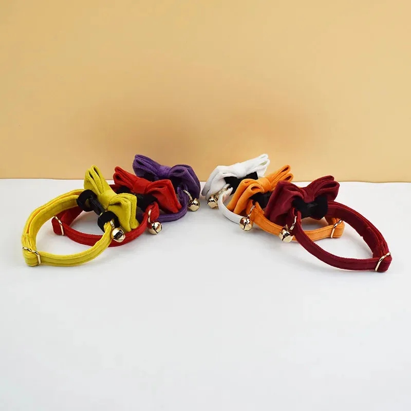 AnyWags Cat Collar Sunset Orange Small with Safety Buckle, Bell, and Durable Strap Stylish and Comfortable Pet Accessory