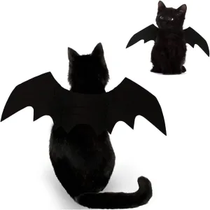 Cat Halloween Costume - Black Cat Bat Wings Cosplay - Pet Costumes Apparel for Cat Small Dogs Puppy for Cat Dress Up Accessories