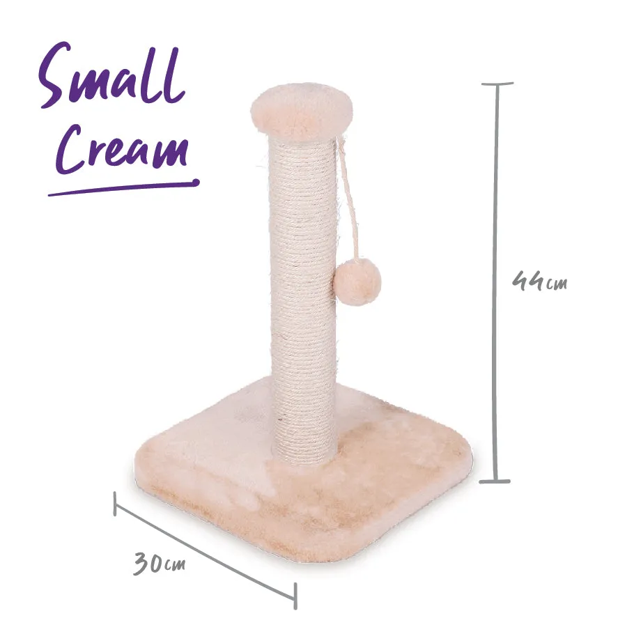 Cat Scratch Post in Cream - Small