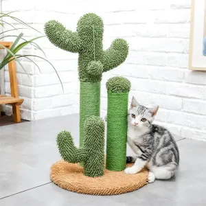Cute Cactus Cat Tree with Scratcher Posts
