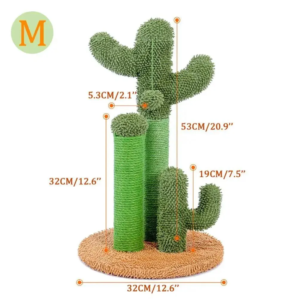Cute Cactus Cat Tree with Scratcher Posts