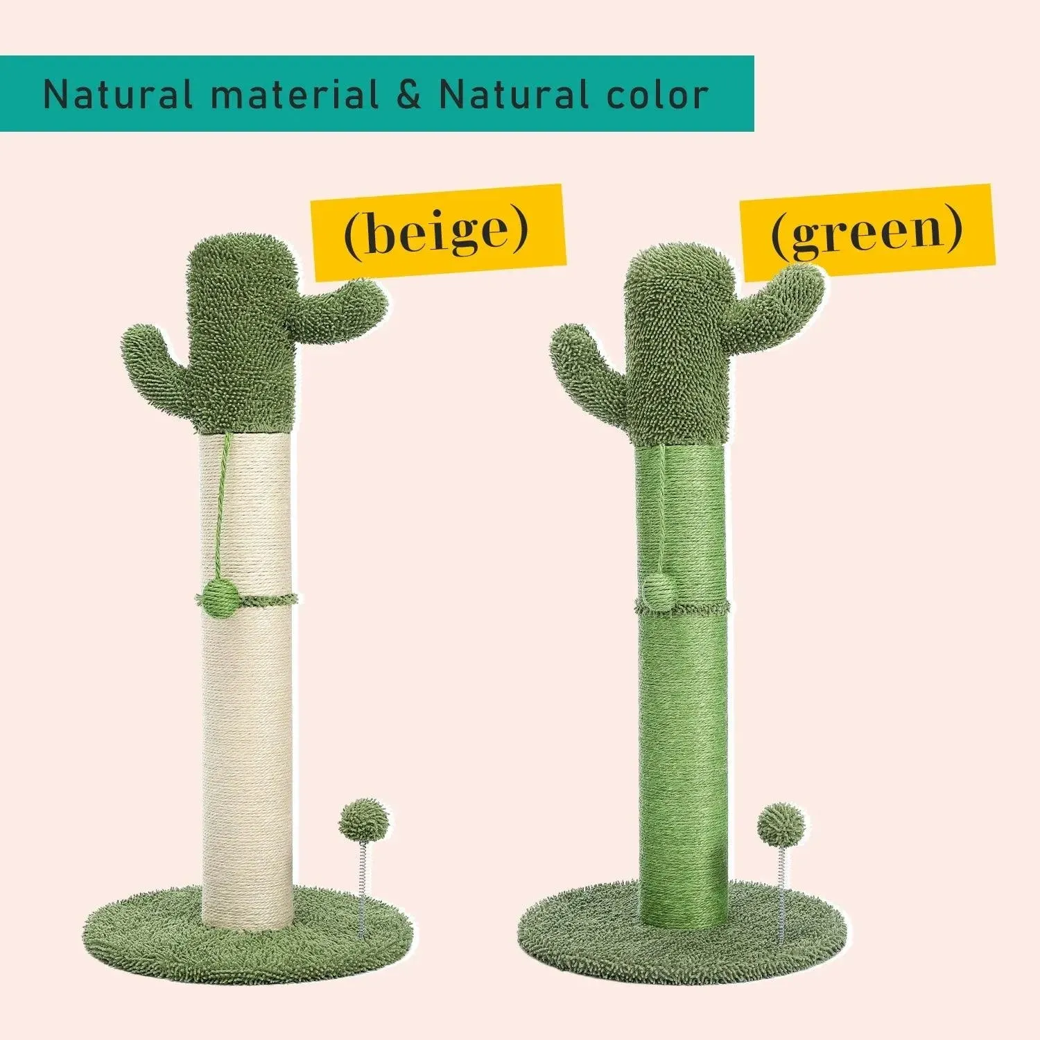 Cute Cactus Cat Tree with Scratcher Posts