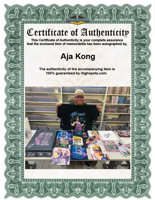 Highspots - Aja Kong "Close Up" Hand Signed 8x10 Photo *inc COA*