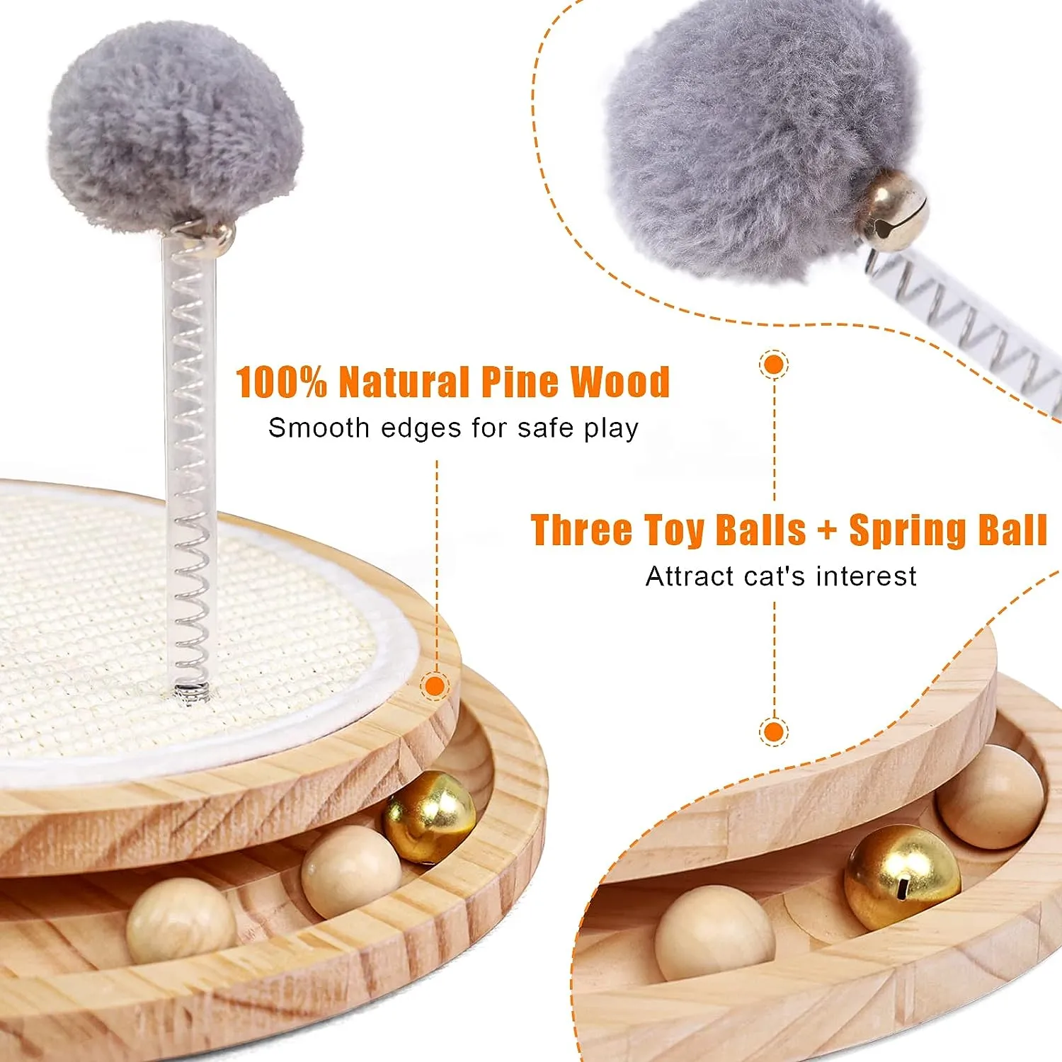 Kitten Interactive Toy with Ball Track