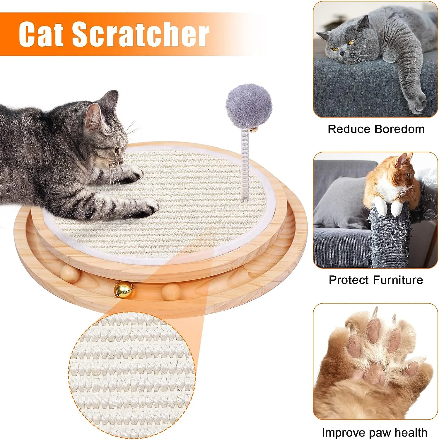 Kitten Interactive Toy with Ball Track
