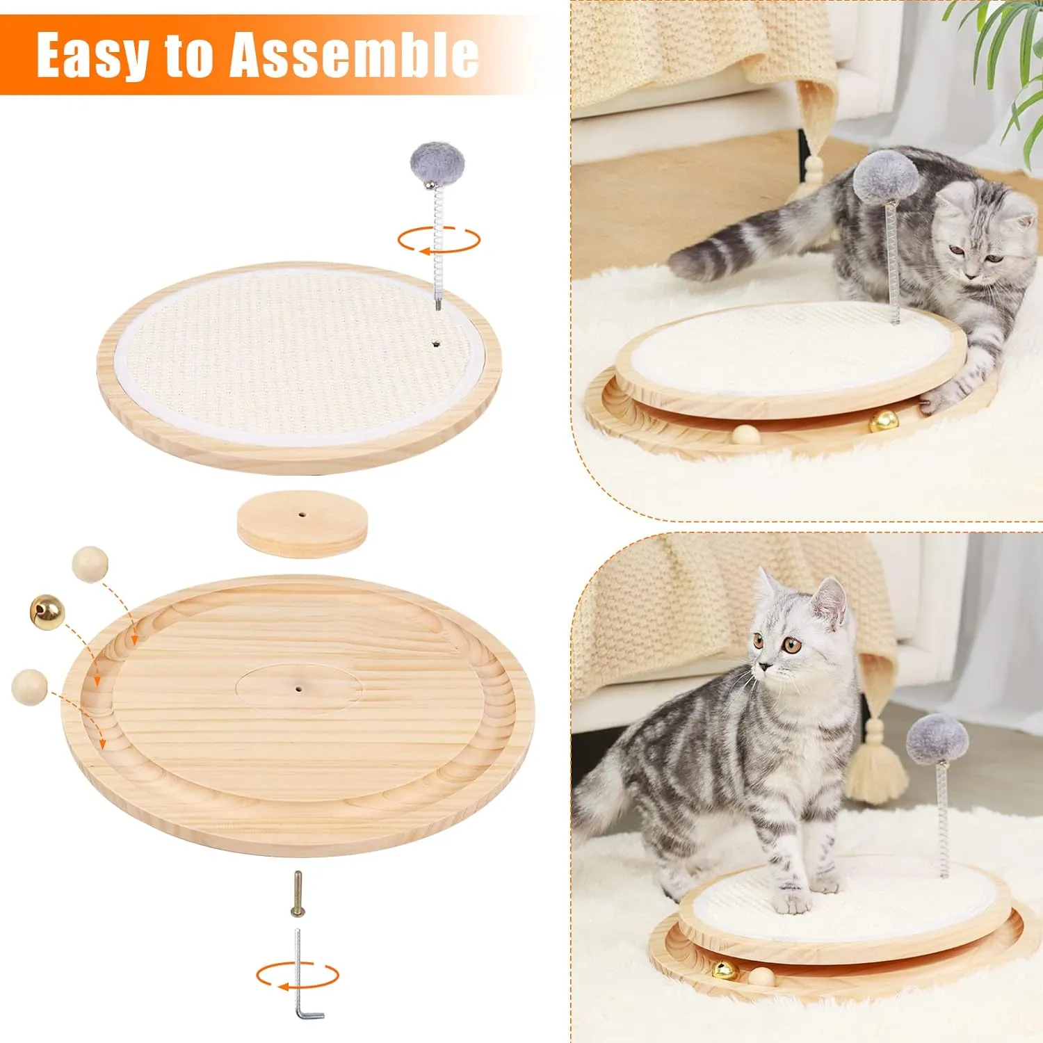 Kitten Interactive Toy with Ball Track