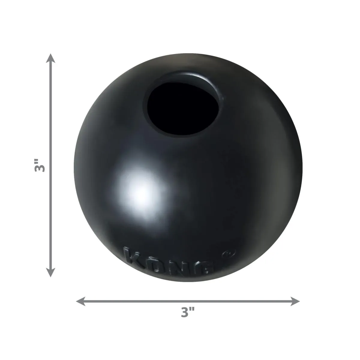 KONG Extreme | Dog Toy | Black Rubber Ball - Medium/Large