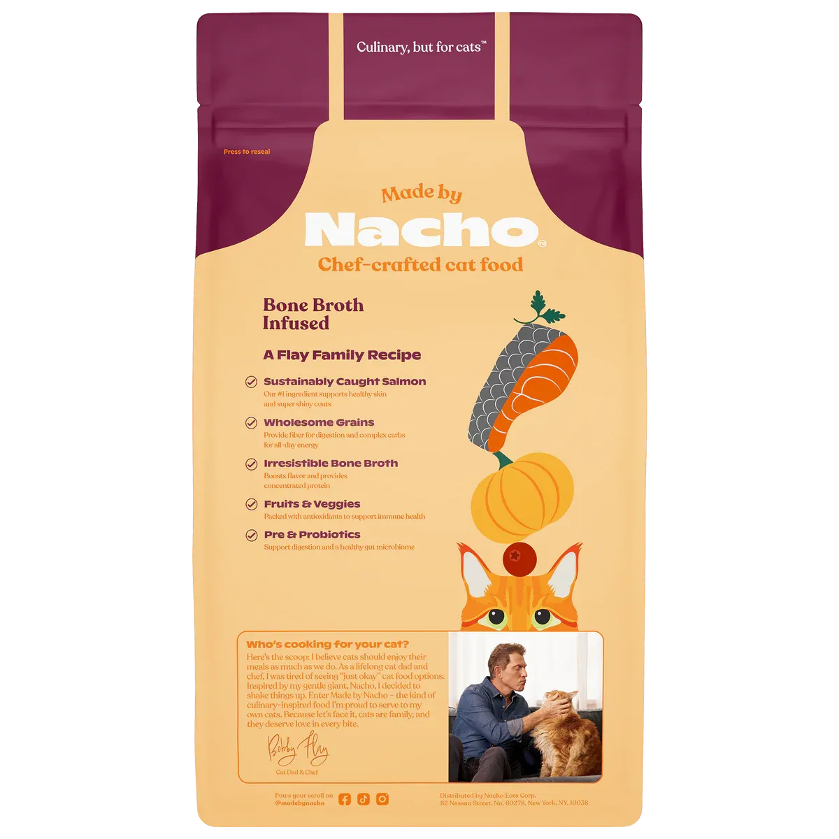 Made By Nacho Bone Broth Infused Kibble Sustainably Caught Salmon & Pumpkin Recipe - 4 lb.