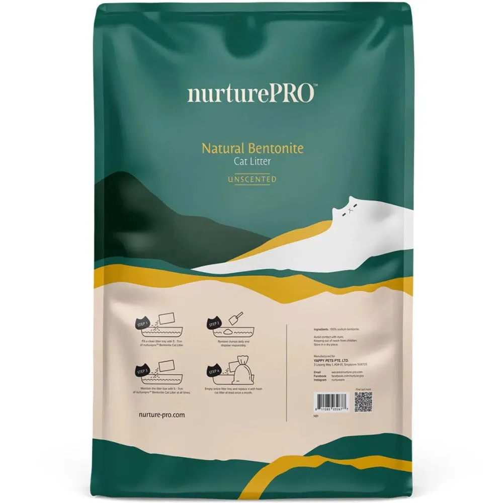 Nurture Pro Bentonite Unscented Cat Litter 10L
