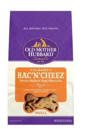 Old Mother Hubbard Crunchy Classic Bac'N'Cheez Oven Baked Dog Biscuits - Small - 20 oz. Bag