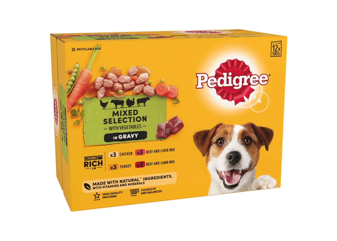 Pedigree - Mixed Selection in Gravy Adult Dog Pouches 12 x 100g