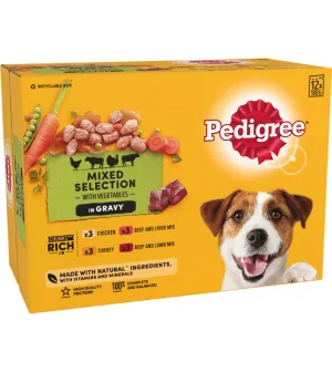 Pedigree - Mixed Selection in Gravy Adult Dog Pouches 12 x 100g