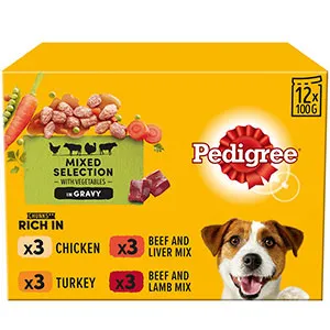 Pedigree Pouch Adult Mix Gravy 12 x 100g