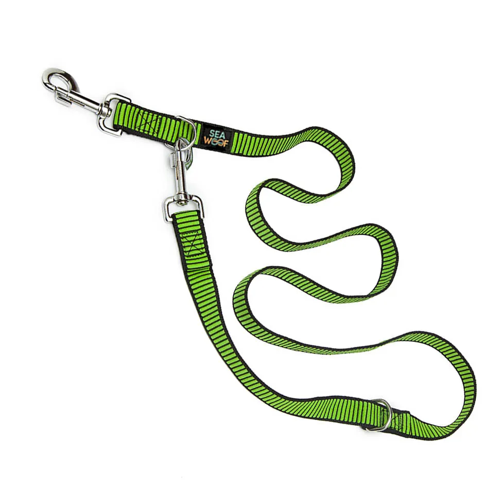 Seawoof Multi-Function Adjustable Leash Silver/Black