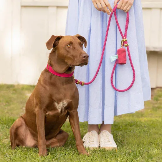 The Foggy Dog Marine Rope Dog Leash - Hot Pink