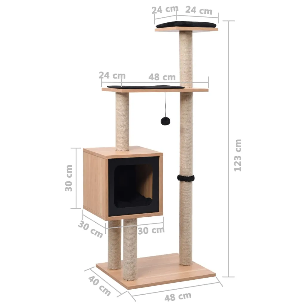 vidaXL Cat Tree with Sisal Scratching Mat 123 cm